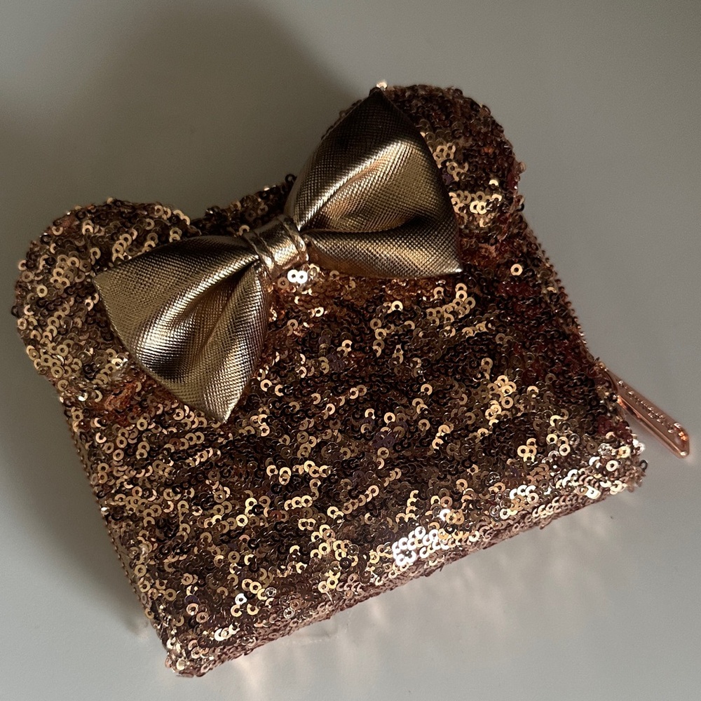 Disney Gold Sequin Bow Clutch